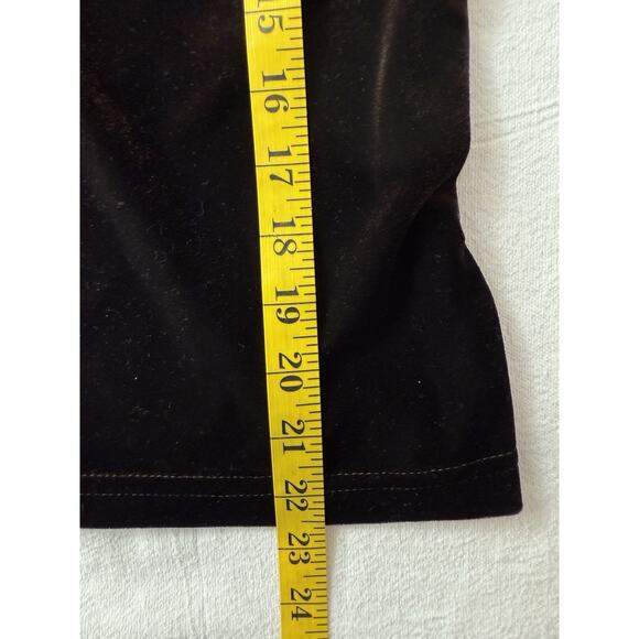 Vtg Womens Y2K Velvet Tank Top Sz 12 Fairygoth Chocolate Brown Chic Ellen Fig - Picture 6 of 6